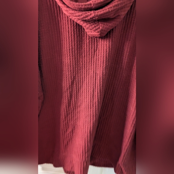 Super Soft Plush Waffle Hooded Button Front Lounge Cardigan NWT 12/L - Picture 7 of 10